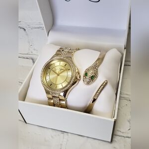 Jessica simpson snake wrap bracelet and watch giftset